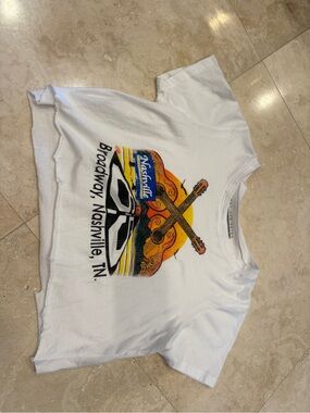 Prince Peter Collection White Short Sleeve Nashville Guitar Graphic Tee
